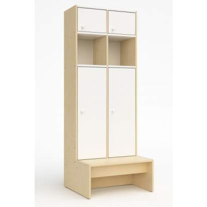 Шкаф-раздевалка 2-х местная закрытая из серии Медовая 130.6_1