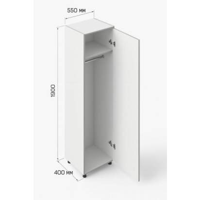 м3_Шкаф медицинский для одежды односекционный из серии Медовая_1