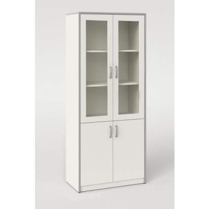 М2_Шкаф-витрина медицинский двухсекционный для хранения документов из серии Медовая_1