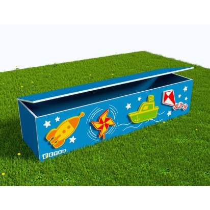 Вечная Лавка-шкаф для хранения игрушек в теневой навес из экопластика Мои игрушки_1