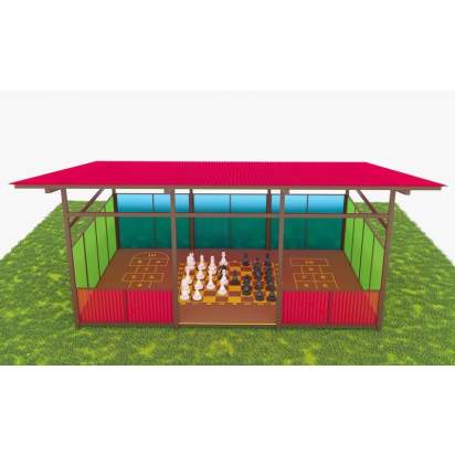 Теневой навес с цинковым напылением и акриловыми панелями ТН04 500х400 см (2)_1