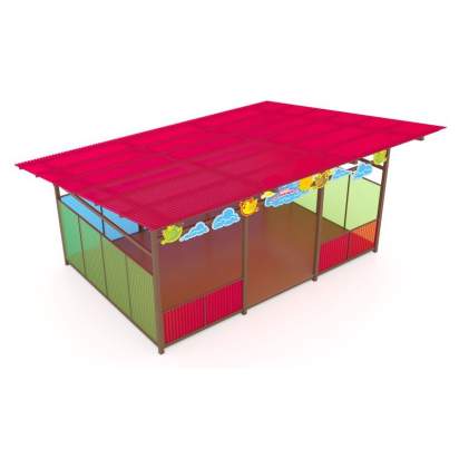 Теневой навес с интерактивным полом из Экопластика ТН06 500х400 (1)_1