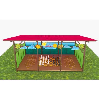 Теневой навес с интерактивным полом декоративными элементами ТН07 400х400 (2)_1