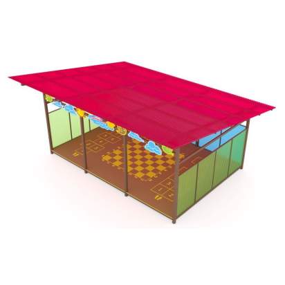 Теневой навес с интерактивным полом декоративными элементами ТН07 400х400 (4)_1