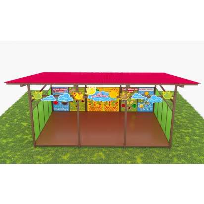 Теневой навес с интерактивными модулями и элементами из Экопластика ТН09 400х400 (2)_1