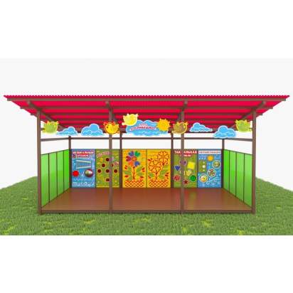 Теневой навес с интерактивными модулями и элементами из Экопластика ТН09 400х400 (3)_1