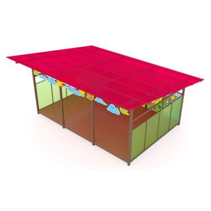 Теневой навес с интерактивными модулями и элементами из Экопластика ТН09 400х400 (4)_1