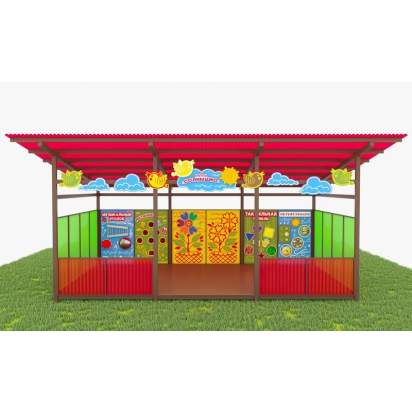 Теневой навес с интерактивными модулями и элементами из Экопластика ТН10 500х400 (3)_1