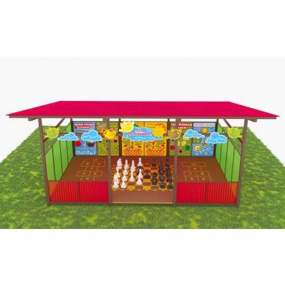 Теневой навес с интерактивным полом и модулями из Экопластика ТН12 500х400 (2)_1