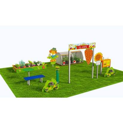 Методическая площадка Сад и огород из Экопластика и нержавеющей стали С04 (1)_1