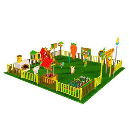 Игровая развивающая площадка Фермерский дворик из экопластика и нержавеющей стали Классик 2 (3)_1