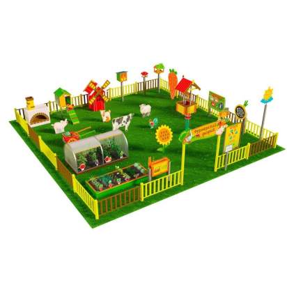 Игровая развивающая площадка Фермерский дворик из экопластика и нержавеющей стали Престиж 2 (1)_1