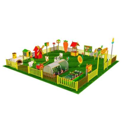 Игровая развивающая площадка Фермерский дворик из экопластика и нержавеющей стали Престиж 2 (2)_1