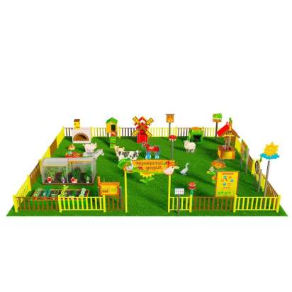 Игровая развивающая площадка Фермерский дворик из экопластика и нержавеющей стали Про 2 (3)_1