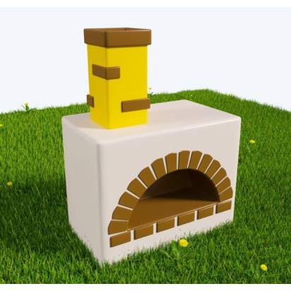 Интерактивный модуль «Печка» из экопластика и нержавеющей стали_1