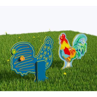 Двусторонний модуль с сенсорными элементами Тактильный топиарий Петух_1