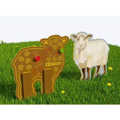 Двусторонний модуль с сенсорными элементами Тактильный топиарий Козлик_1