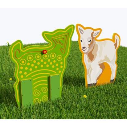 Двусторонний модуль с сенсорными элементами Тактильный топиарий Барашек_1