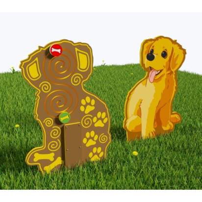 Двусторонний модуль с сенсорными элементами Тактильный топиарий Собака_1