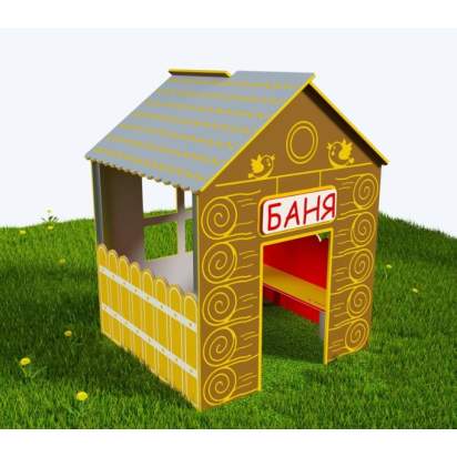 Малая архитектурная форма «Баня» из экопластика и нержавеющей стали (1)_1