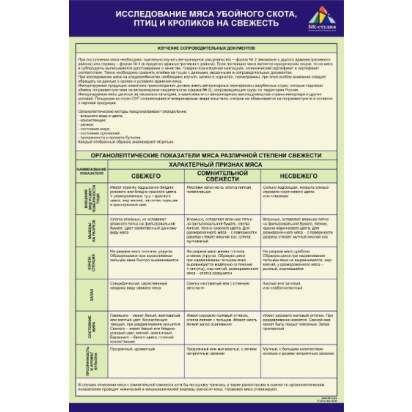 Стенд на баннерной основе «Исследование мяса убойного скота, птиц и кроликов на свежесть»_1
