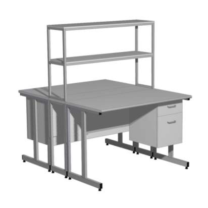 035 Стол лабораторный островной СЛ-221 1 серия Премиум