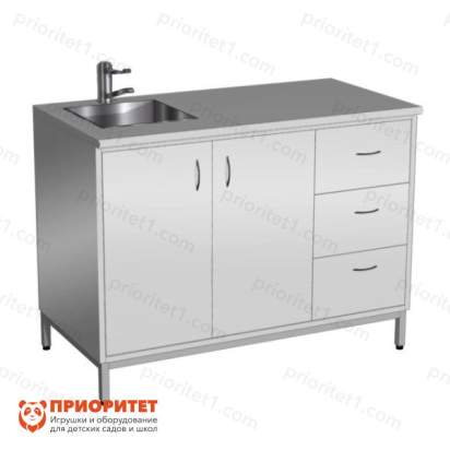 074 Стол-мойка ТМм-108 корпус металл серия Стандарт 1200 (столешница постформинг)_1