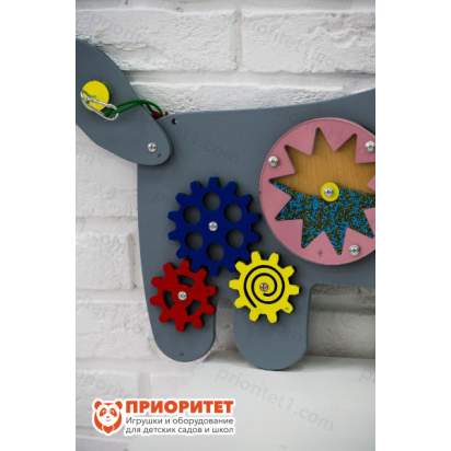 Бизиборд «Серенький волчок» №2 с шестеренками