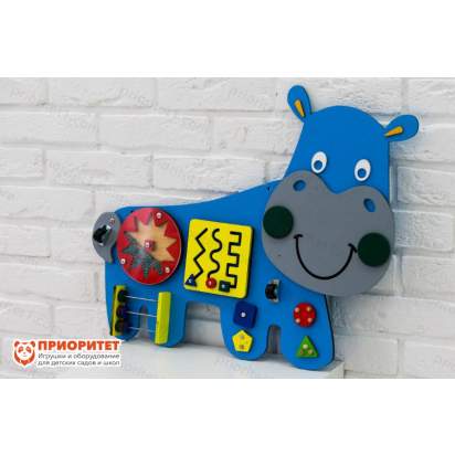 Бизиборд «Милый бегемотик» №2 вид сбоку