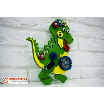 Бизиборд «Зеленый динозаврик» для детского сада