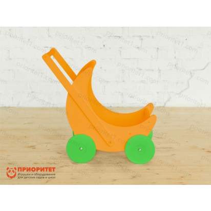 kolyaska-katalka-moe-chudo-oranzhevaya-s-zelenymi-kolesami