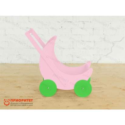 kolyaska-katalka-moe-chudo-rozovaya-s-zelenymi-kolesami