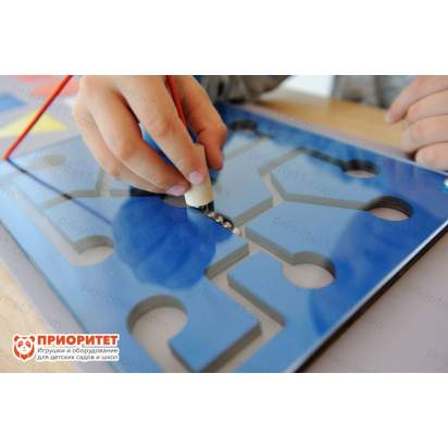 Бизиборд «Милый бегемотик» с лабиринтом