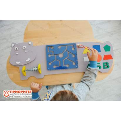 Бизиборд «Милый бегемотик» вид сверху