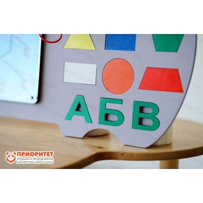 Бизиборд «Милый бегемотик» с буквами