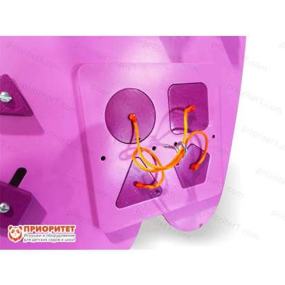 Бизиборд «Сиреневый бегемот» с вкладышами