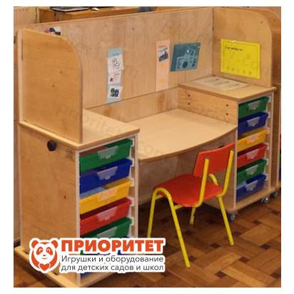 Кабина разделительная для воспитанников вид спереди