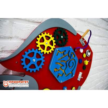 Бизиборд «Красная рыбка» с шестеренками