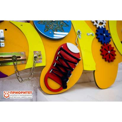 Бизиборд «Оранжевая рыбка» с замочками