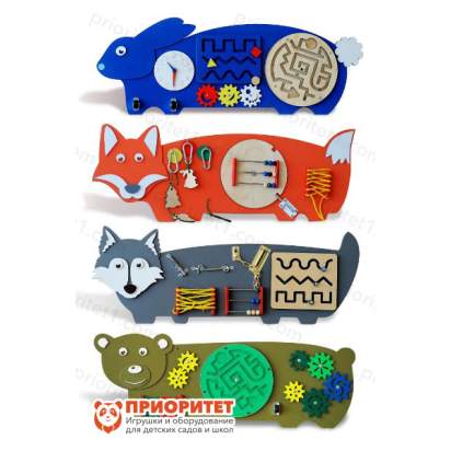 Набор бизибордов «Лесные жители» общий вид