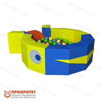 Мягкий сухой бассейн «Кит» с горкой