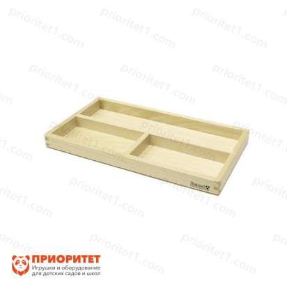 Поднос Монтессори для сортировки с 3-мя ячейками