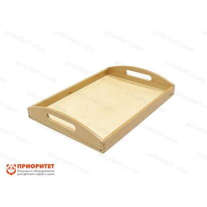 Поднос Монтессори средний с фигурной ручкой