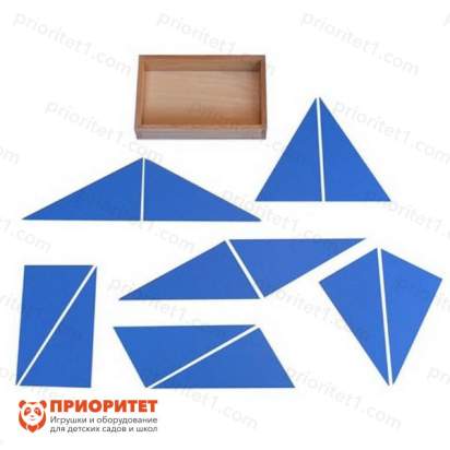 Игровой набор Монтессори «Голубые конструктивные треугольники»