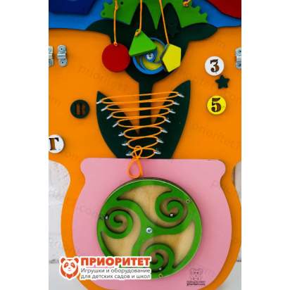 Бизиборд «Василек» в розовом горшке