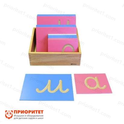 Игровой набор Монтессори «Тактильные буквы. Прописные, прямые»