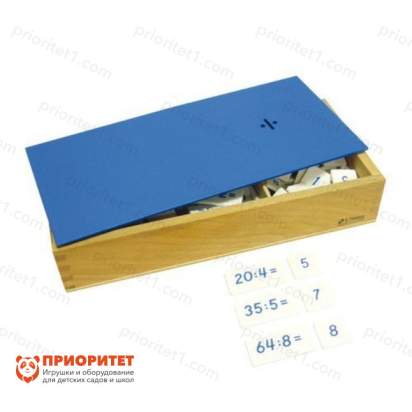 Игровой набор Монтессори «Ящик с примерами на деление»