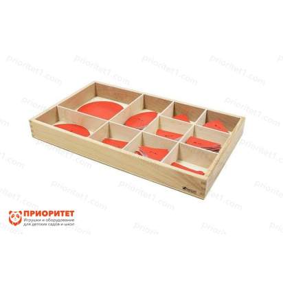 Пластиковые круги-дроби Монтессори в ящике