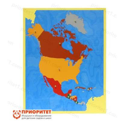 Игровой набор Монтессори «Карта Северной Америки»