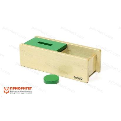 Коробочка Монтессори с диском и перекидной крышкой